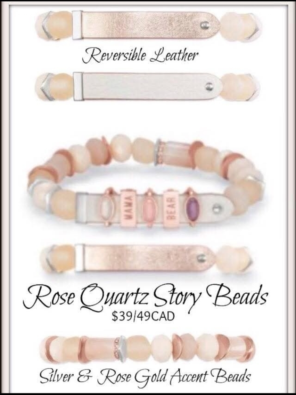 KEEP Collective Story Beads Rose Quartz Bead Bracelet Silver & Rose Gold Accents